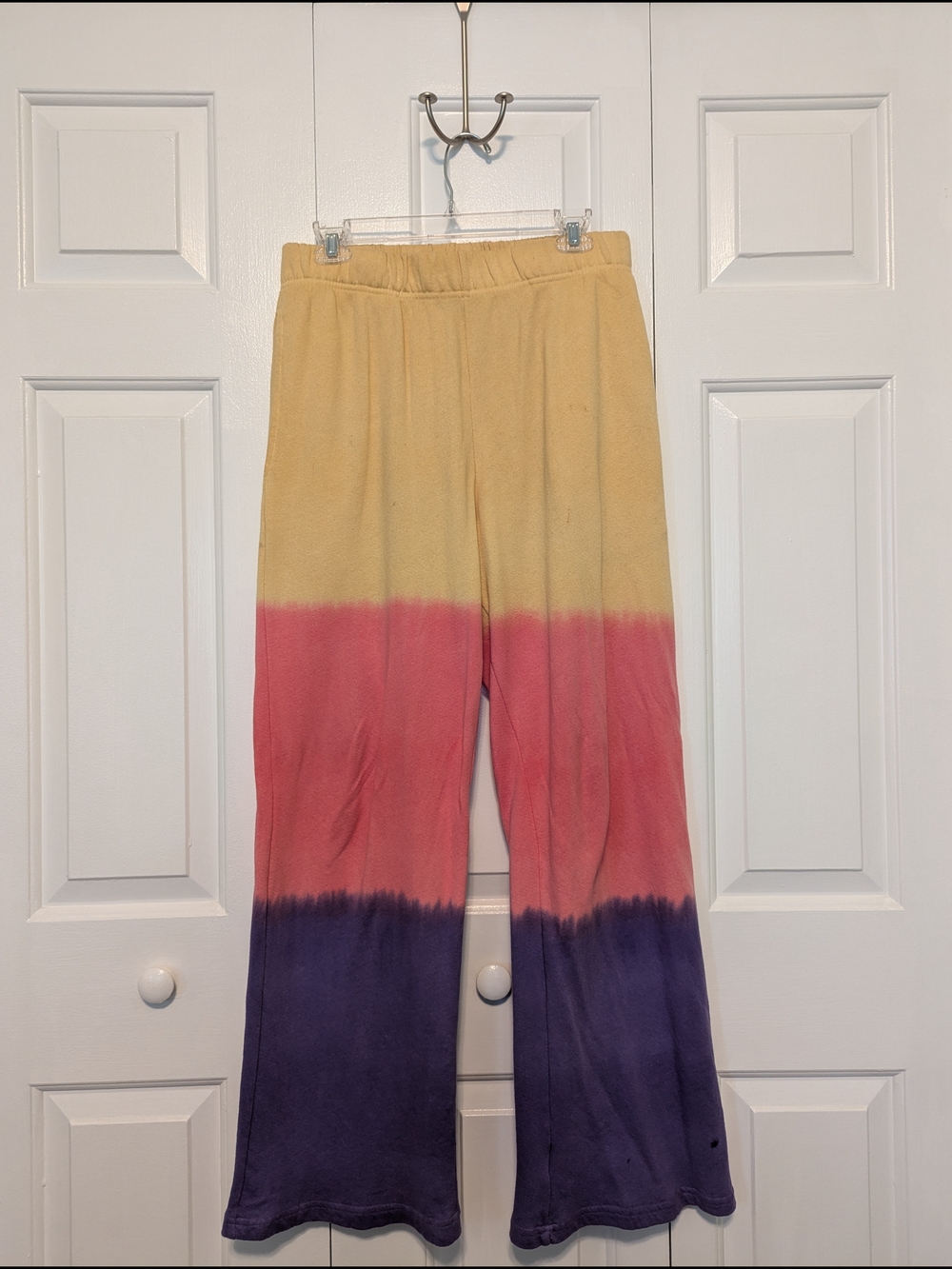 Michael Lauren Women's Tie-Dye Sweatpants in Yellow, Pink & Purple